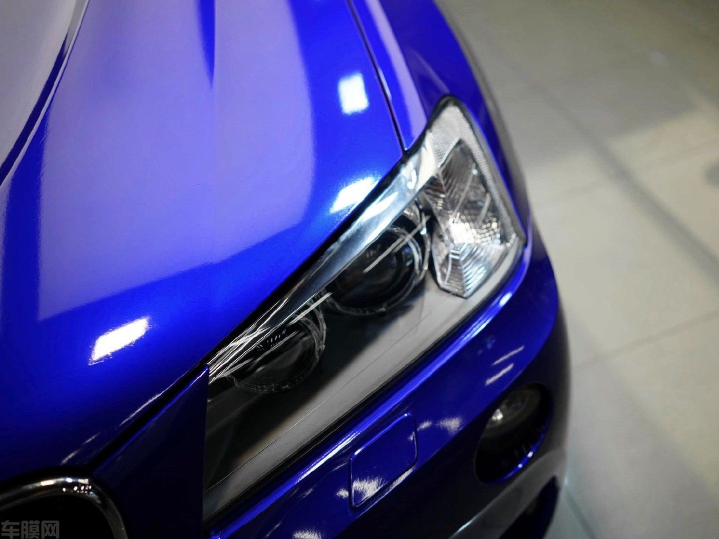 BMW X3极光蓝莓贴膜改色效果图