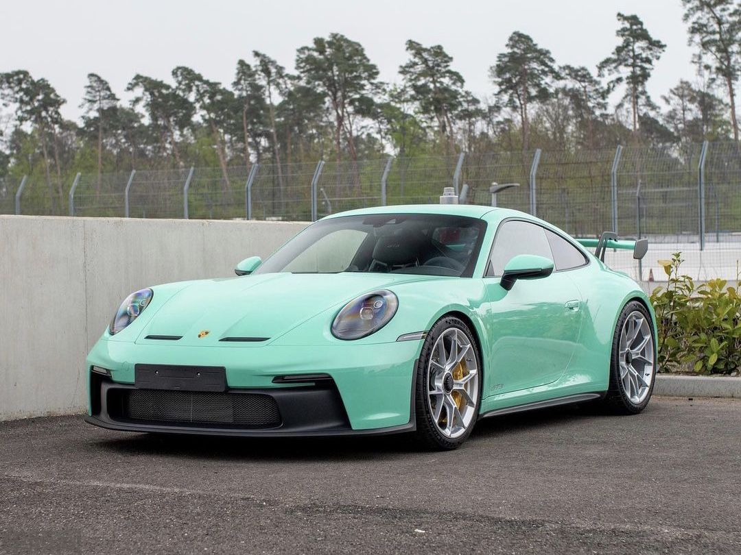 保时捷911 GT3 薄荷绿改色膜 效果图