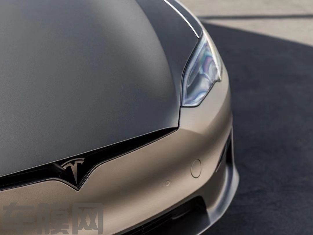 特斯拉Model S 木炭灰改色膜 效果图