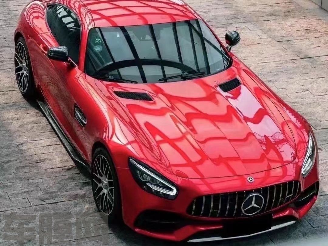 奔驰AMG GT 魂动红改色膜 效果图