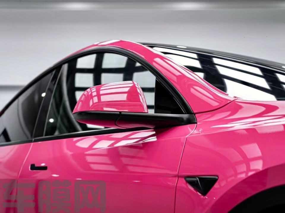 特斯拉Model Y 甜菜根紫改色膜 效果图