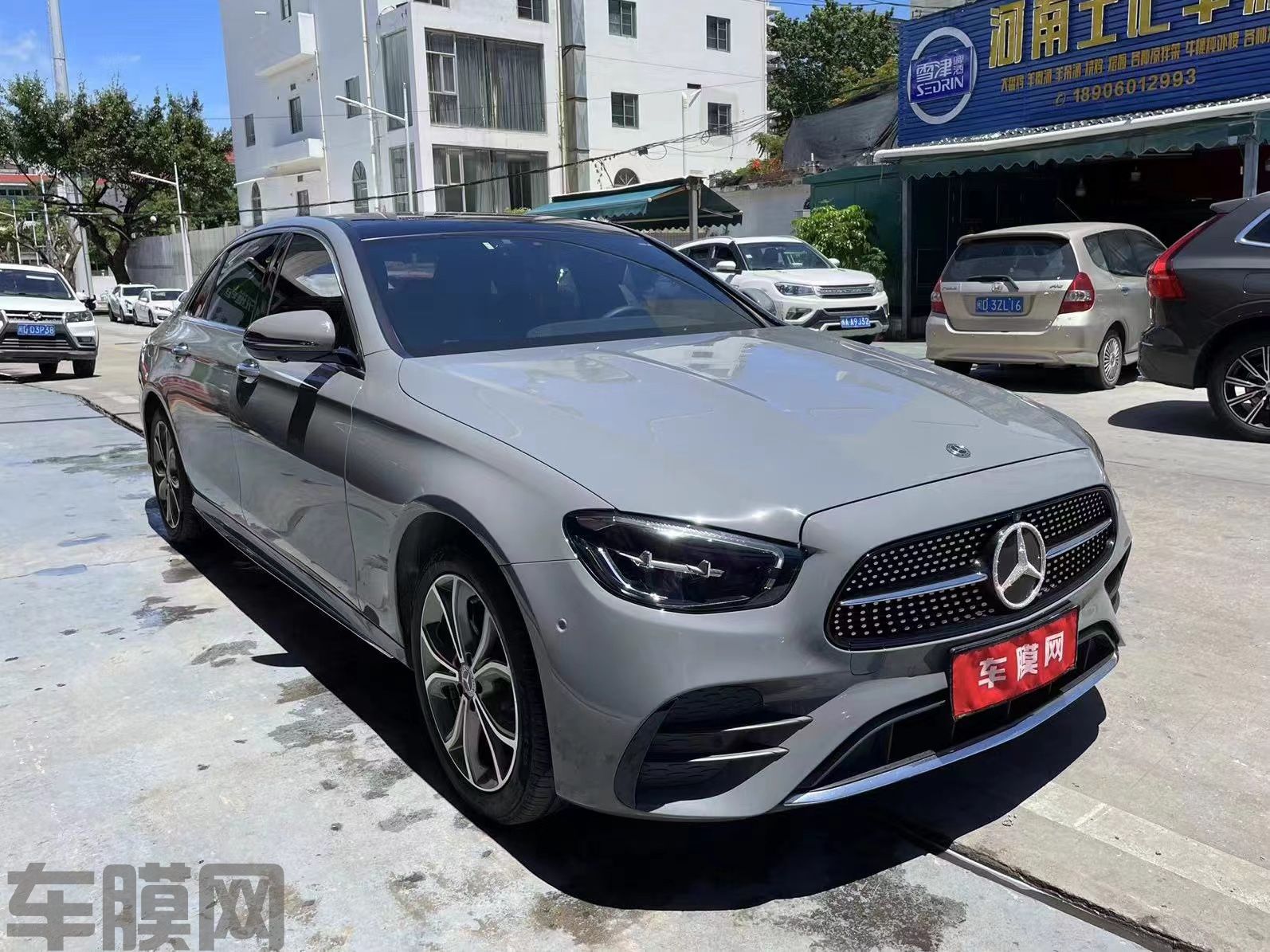 奔驰E300L 纳多灰（深）改色膜 效果图