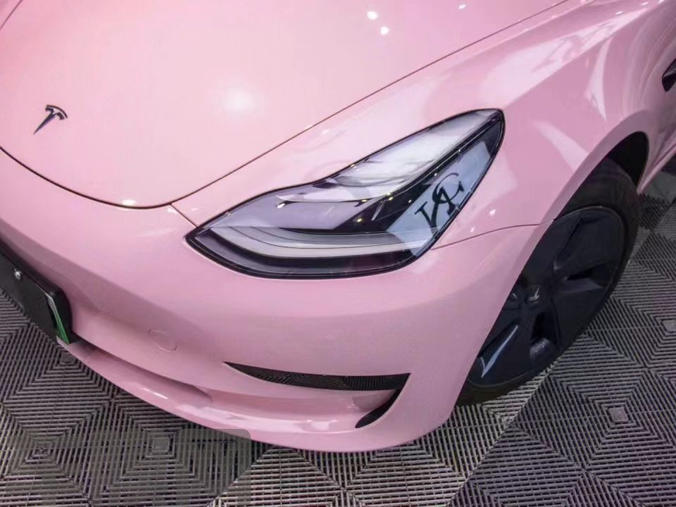 特斯拉Model 3 水晶贝壳粉改色膜 效果图