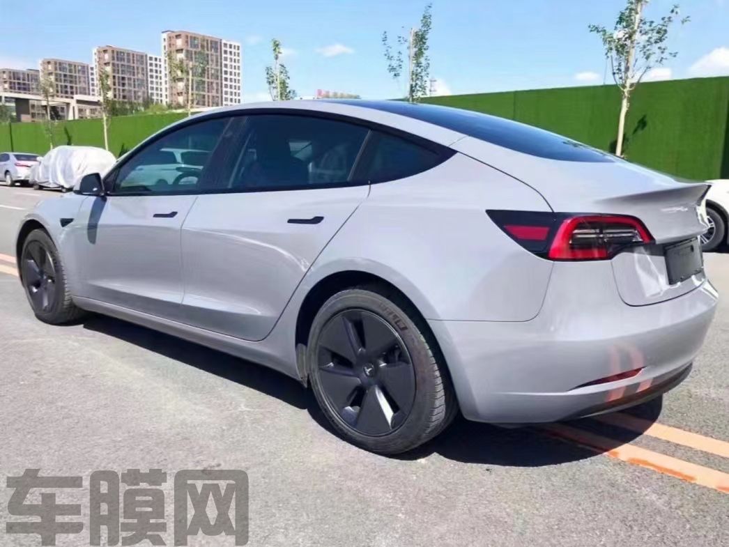 特斯拉Model 3 水晶纳多灰改色膜 效果图