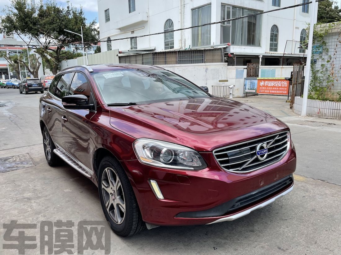 沃尔沃XC60 液态龙血红改色膜 效果图