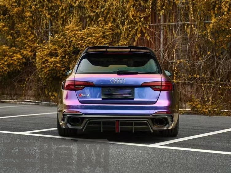 奥迪RS4 超亮金属紫魅蓝改色膜 效果图