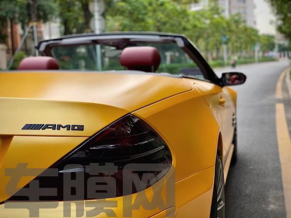 奔驰SL63 金属枫叶黄改色膜 效果图