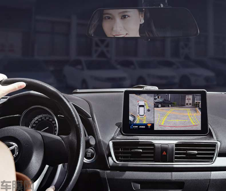 汽车360度全景车载记录仪改装，长沙宝马320实路测试清晰度!