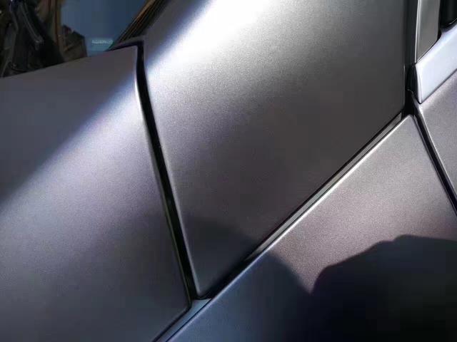 奔驰GLE400汽车改色贴膜: 电光炭灰效果图