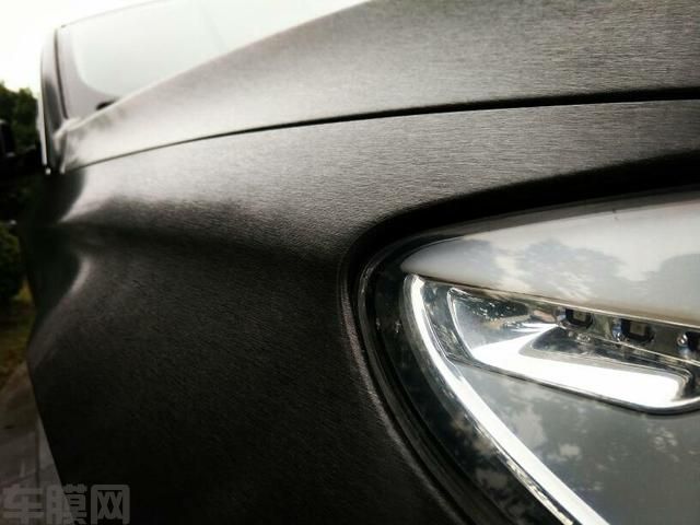 宝马5系GT全车改色贴膜拉丝黑效果图
