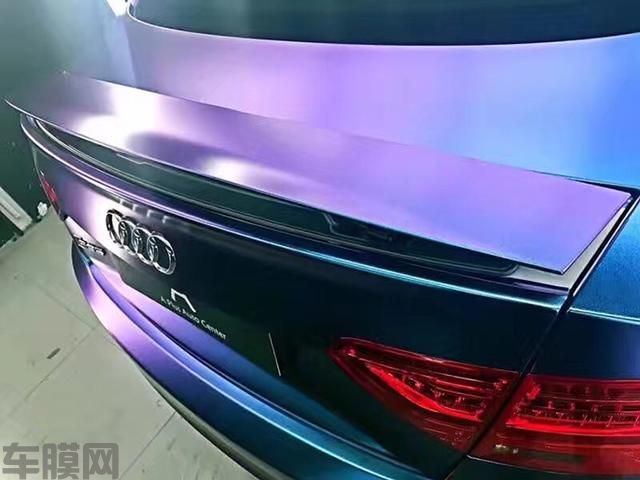 奥迪RS5车身改色电光紫魅蓝案例分享