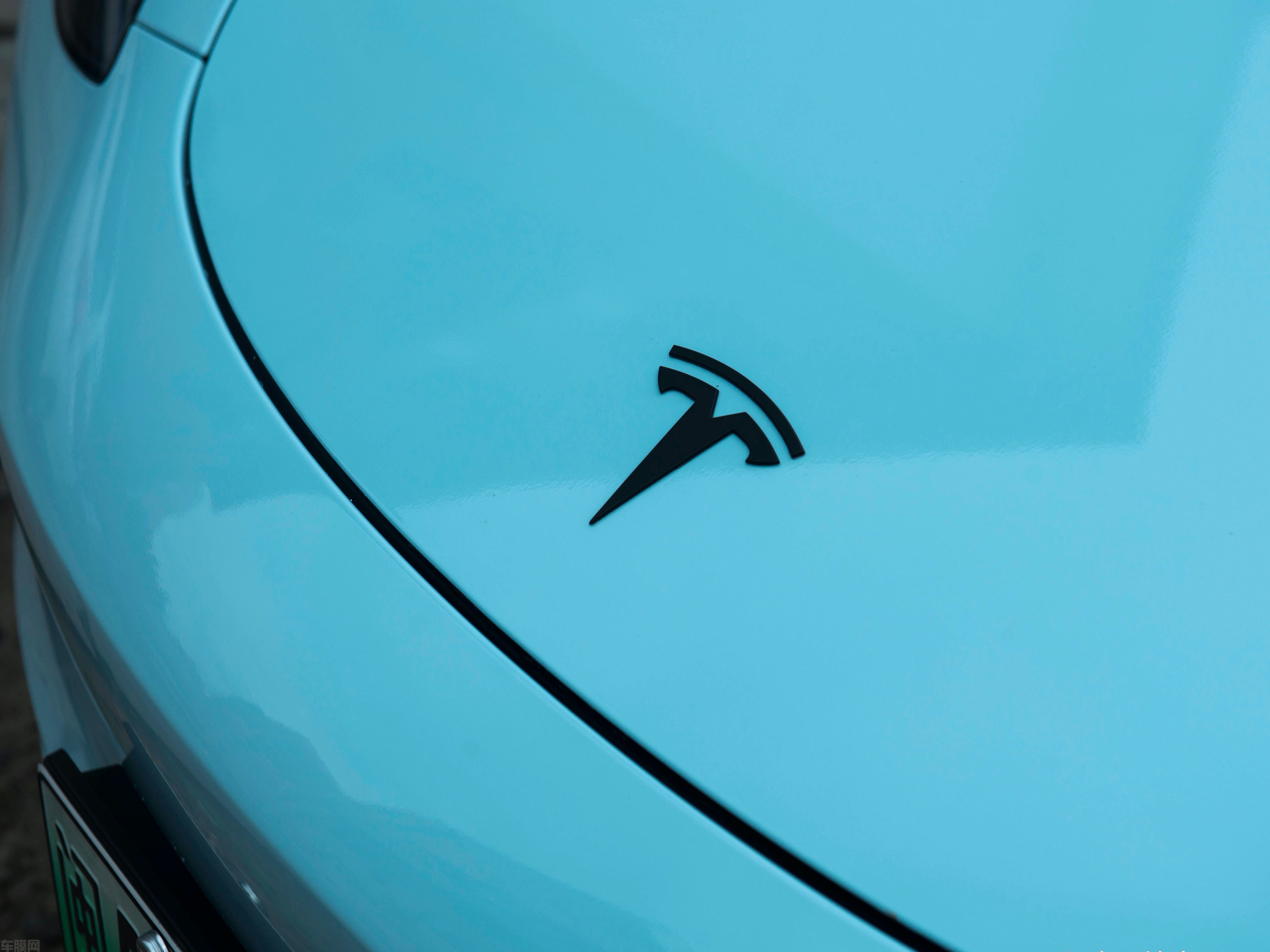 特斯拉 Model 3 冰川蓝改色膜 效果图