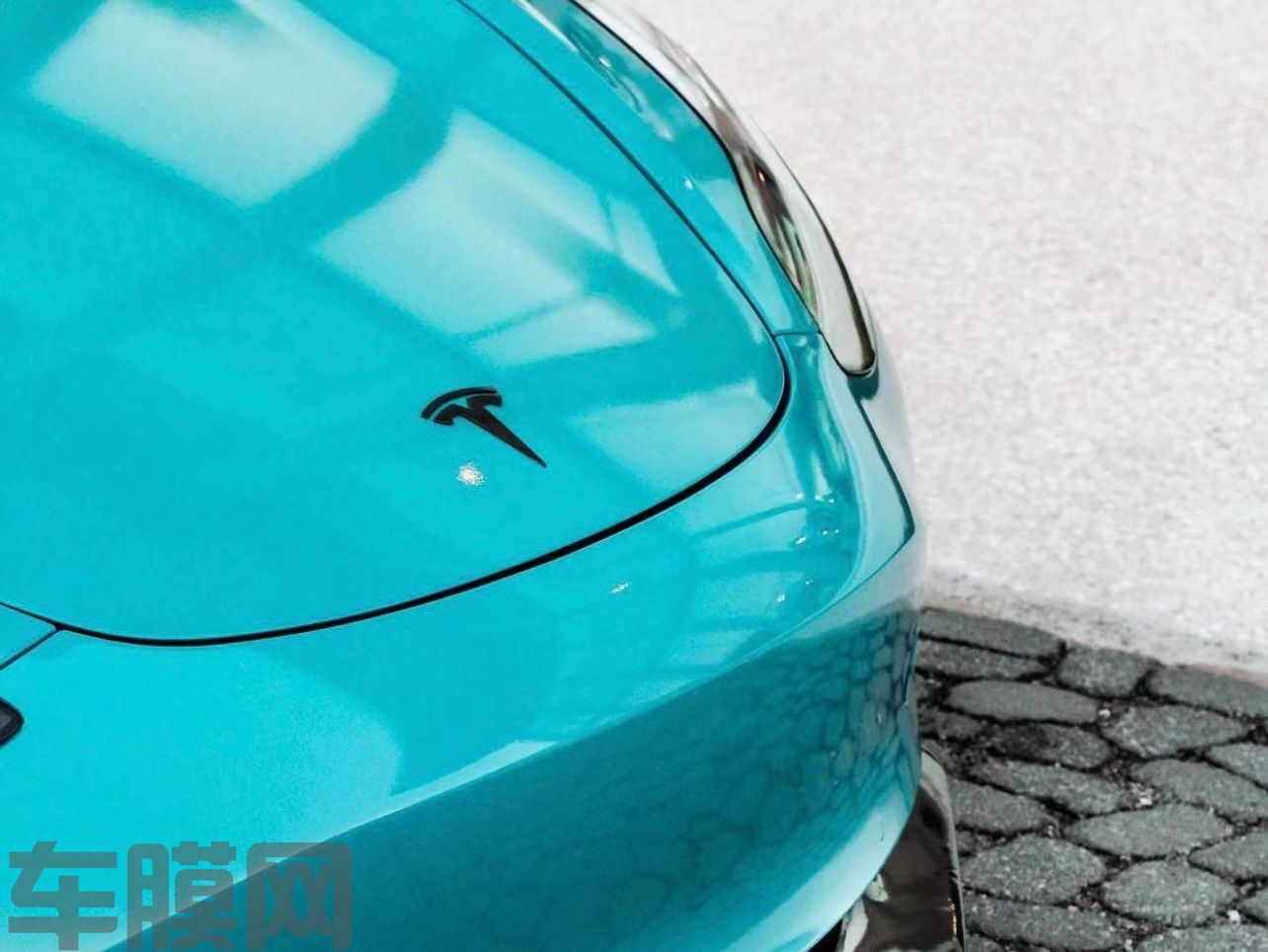 特斯拉Model 3 迈阿密蓝改色膜 效果图