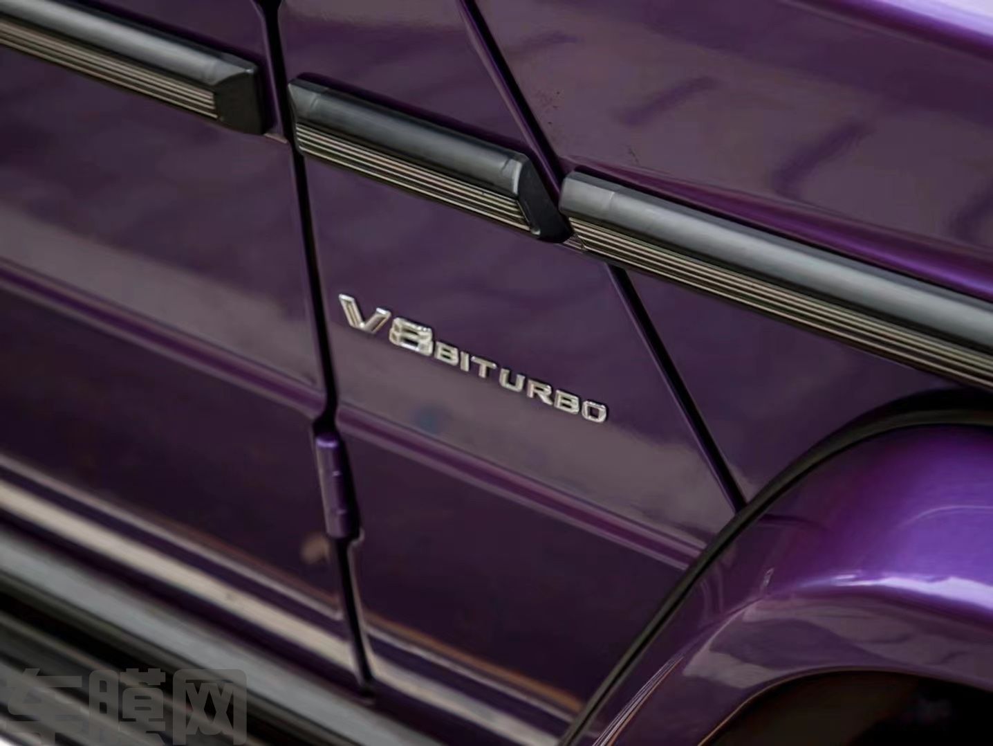 奔驰巴博斯 PET高亮金属紫改色膜 效果图