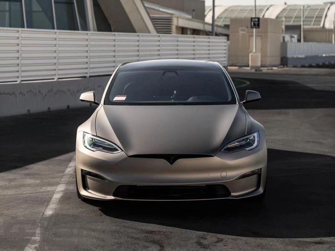 特斯拉Model S 木炭灰改色膜 效果图
