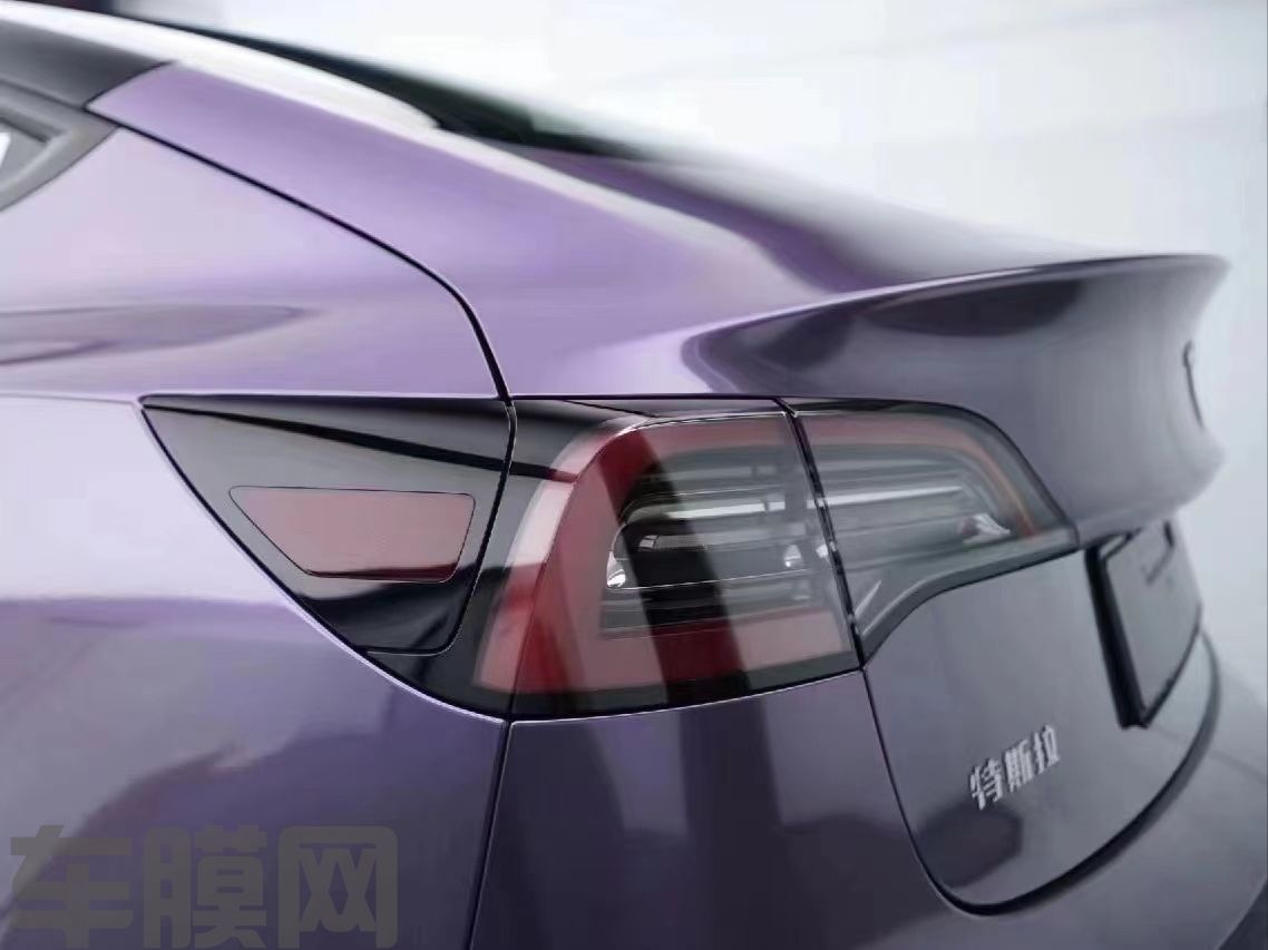 特斯拉Model 3 PET灰紫罗兰改色膜 效果图