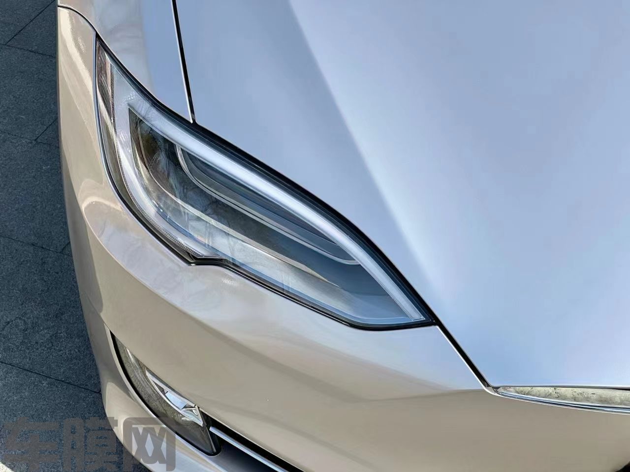 特斯拉Model S 金属钨钢改色膜 效果图